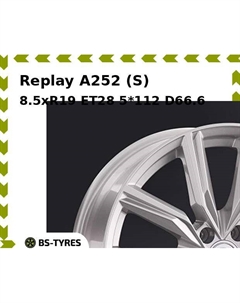 Колесный диск Replay A252 (S) 8.5xR19 ET28 5*112 D66.6