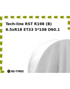 Колесный диск Tech Line Tech-line RST R198 (B) 6.5xR18 ET33 5*108 D60.1 Tech line