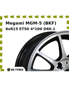Колесный диск Megami MGM-5 (BKF) 6xR15 ET50 4*100 D60.1