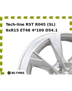 Колесный диск Tech Line Tech-line RST R045 (SL) 6xR15 ET48 4*100 D54.1 Tech line