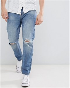 Выбеленные джинсы с рваной отделкой Stubs Orignal Rollas