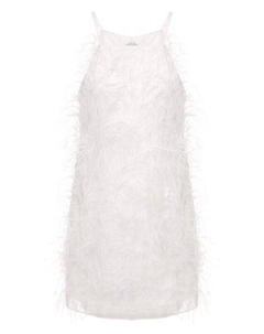 Платье с отделкой перьями Pinko