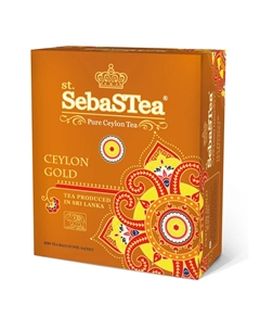 Чай черный SebaSTea Ceylon Gold пакетированный, 100х2 г Sebas tea