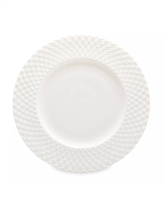 Тарелка обеденная Капля 27 см, рельеф, фарфор, белая Decor de table