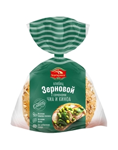 Хлебец зерновой с чиа и киноа нарезанный 370 г Черемушки