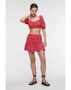 Блузка-топ вискозная укороченная с открытой спинкой Befree