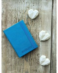 Скетчбук для акварели 10х7 см 230 г, 30 л, 50% хлопка, синий Inkberry