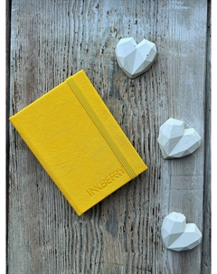 Скетчбук для акварели 10х7 см 230 г, 30 л, 50% хлопка, желтый Inkberry