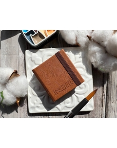 Скетчбук для акварели 5х5 см 30 л 230 г 50% хлопка, коричневый Inkberry