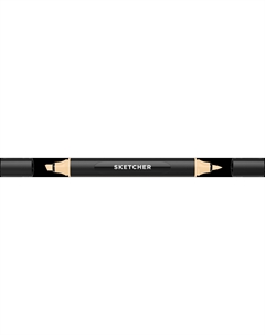 Маркер для скетчинга "Sketcher" BR465 c кистью и скошенным пером terracotta light Molotow