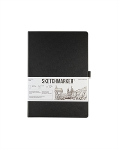Блокнот для зарисовок 21*30 см 80 л 140 г, твердая обложка черно-белая Sketchmarker