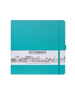 Блокнот для зарисовок 20*20 cм 80 л 140 г, твердая обложка Изумрудный Sketchmarker