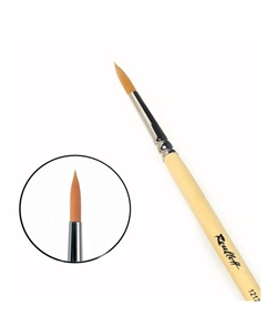 Кисть синтетика №6 круглая "1212" длинная ручка п/лак Roubloff