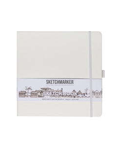 Блокнот для зарисовок 20*20 cм 80 л 140 г, твердая обложка Белый Sketchmarker