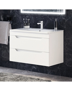 Тумба под раковину без столешницы Юта 65 Z2 подвесная, глянцевая белая Corozo