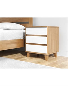 Тумба Wood Home Next (Массив (сосна) Антик (сосна) с брашированием/Белая эмаль (сосна) с брашированием) 50x40 Орматек