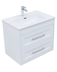 Тумба под раковину Бостон New 70 см 00339599 белый сатин, подвесная Aquanet