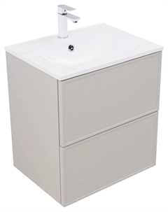 Тумба под раковину Арт 58 см 00343966 бежевая, подвесная Aquanet