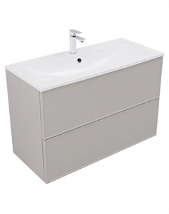 Тумба под раковину Арт 97 см 00343969 бежевая, подвесная Aquanet