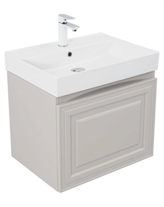 Тумба под раковину Агата 60 см 00345486 бежевая, подвесная Aquanet