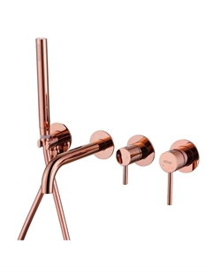 Смеситель для душа встраиваемый Abber Wasser Kreis однорычажный с лейкой розовое золото (AF8130RG)