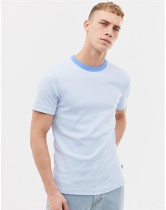 Синяя приталенная футболка с круглым вырезом Tiger of sweden jeans