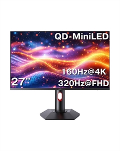 Монитор игровой HKC G27M7, 27", 3840 х 2160, 320 Гц, Fast IPS, QD-MiniLED, чёрный Hkc