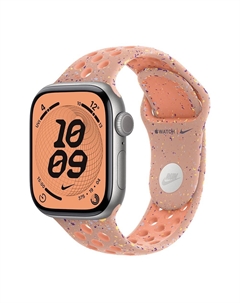 Умные часы Apple Watch Series 11 (GPS), 46 мм, Space Gray Aluminum Case/Alpenglow Pink Nike Sport Band - S/M