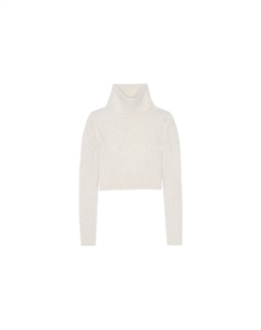 Укороченный топ женский белый Saint laurent