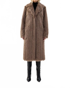 Коричневое ретро пальто Unreal fur