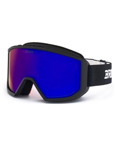 Горнолыжные очки Vulcano Mask Sharp Lite, черная, оранжевая основа, синяя, зеркальная Briko