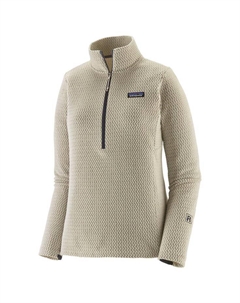 Флисовая кофта w's r1 с застежкой-молнией на вороте, шерсть, белая - xs Patagonia