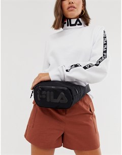 Черная сумка кошелек на пояс с логотипом Hunter Fila