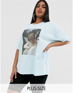 Oversize футболка с надписью на спине New girl order curve