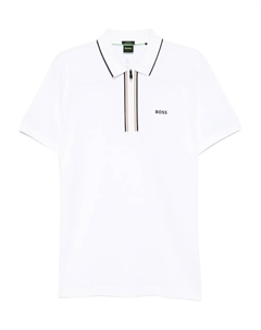 Рубашка поло с логотипом, белый Boss