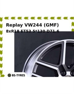 Колесный диск Replay VW244 (GMF) 8xR18 ET53 5*130 D71.6