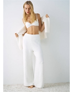 Мягкие брюки с эластичным поясом, Белый Ostin