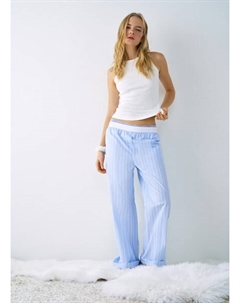 Пижамные брюки из хлопка, Голубой Ostin
