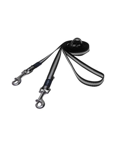 Поводок-перестежка для собак средних пород размер M серия Fancy Dress. Длина до 180 см черный с белым Rogz