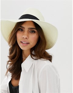 Соломенная шляпа панама с лентой French connection