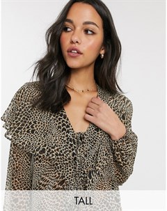 Блузка с леопардовым принтом Topshop tall