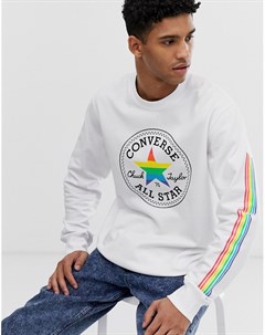 Белый свитшот с радужным принтом Pride Converse