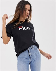 Oversize футболка бойфренда с логотипом на груди Fila