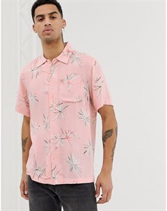 Розовая рубашка из вискозы с принтом paradise Bellfield