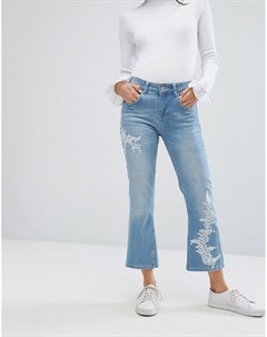 Расклешенные джинсы с вышивкой Uncivilised