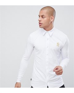 Белая обтягивающая рубашка с длинными рукавами эксклюзивно для ASOS Gym king