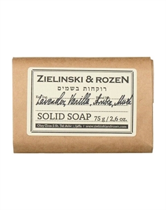 Твердое мыло с ароматом лаванды, ванили, амбры и мускуса Lavender, Vanilla, Amber, Musk Solid Soap Zielinski&rozen