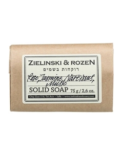Твердое мыло с ароматом розы, жасмина, нарцисса и мускуса Rose, Jasmine, Narcissus, Musk Solid Soap Zielinski&rozen