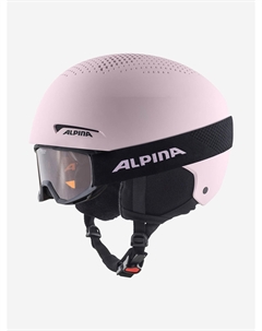 Горнолыжный шлем с маской в комплекте Zupo Set Piney Light-Rose Matt, Розовый Alpina