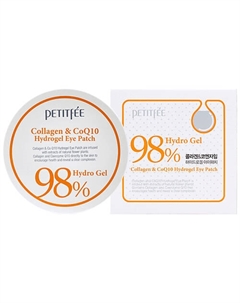 Патчи гидрогелевые под глаза с коэнзимом Q10 и 98% содержанием коллагена 60 Petitfee